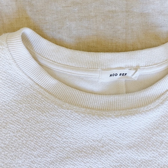 Mod Ref white balloon sleeve terry cloth top - Picture 4 of 4